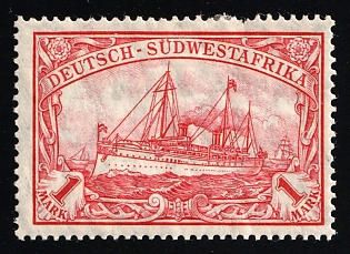 1912 1m South West Africa, German Colonies, Kaiser’s Yacht, Germany