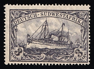 1919 3m South West Africa, German Colonies, Kaiser’s Yacht, Germany