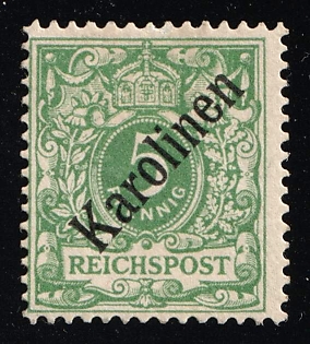 1899 5pf Caroline Islands, German Colonies, Germany, Signed