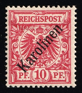 1899 10pf Caroline Islands, German Colonies, Germany, Signed