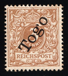 1898 3pf Togo, German Colonies, Germany, Light Brown Color
