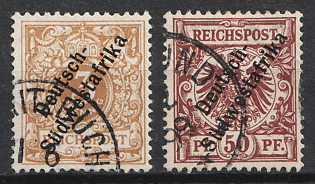 1898-99 South West Africa on piece, German Colonies, Germany, Light Brown Color