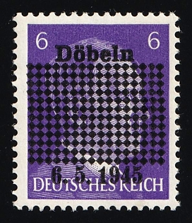1945 6pf Dobeln, Germany Local Post