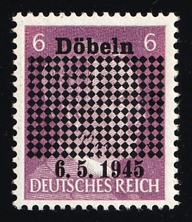 1945 6pf Dobeln, Germany Local Post