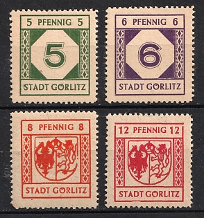 1945 Gorlitz, Germany Local Post, Complete Set, Signed