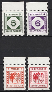 1945 Gorlitz, Germany Local Post, Complete Set, Margins