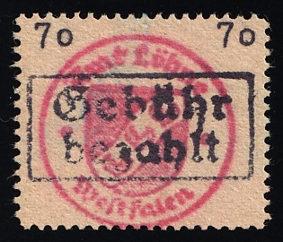 1945 70pf Lohne (Westphalia), Germany Local Post