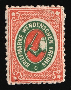1872 2k Wenden, Livonia, Russian Empire, Russia, Red and Dark Green