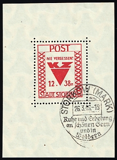 1946 Storkow (Mark), Germany Local Post, Souvenir Sheet