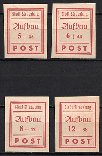 1946 Strausberg (Berlin), Germany Local Post, Complete Set, Imperforate