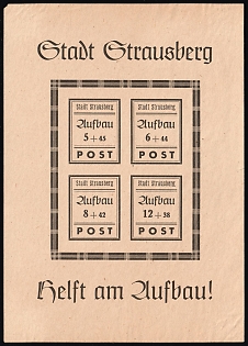 1946 Strausberg (Berlin), Germany Local Post, Souvenir Sheet, Type I