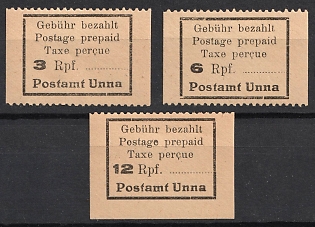 1945 Unna (Westphalia), Germany Local Post, Complete Set