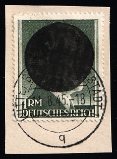 1945 1m Wittenberg-Lutherstadt on piece, Germany Local Post, Signed