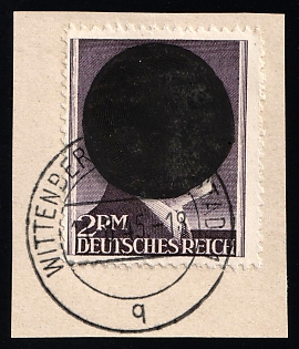 1945 2m Wittenberg-Lutherstadt on piece, Germany Local Post, Signed