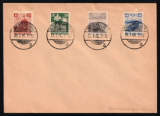 1946 (31 Jan) Grossraschen, Germany Local Post, Philatelic Cover from Grossraschen franked with complete set 6pf - 40pf