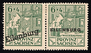1946 6pf Eilenburg (Saxony), Germany Local Post, Unofficial Issue, Se-tenant