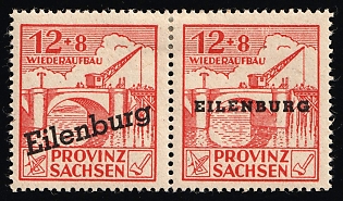 1946 12pf Eilenburg (Saxony), Germany Local Post, Unofficial Issue, Se-tenant