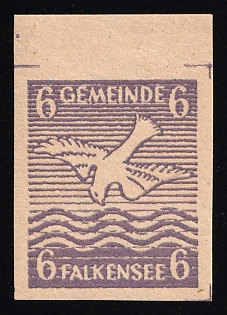 1945 6pf Falkensee (Berlin), Germany Local Post, Unofficial Issue, Imperforate, Margin