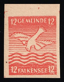 1945 12pf Falkensee (Berlin), Germany Local Post, Unofficial Issue, Imperforate, Margin