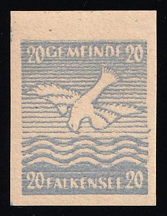 1945 20pf Falkensee (Berlin), Germany Local Post, Unofficial Issue, Imperforate, Margin