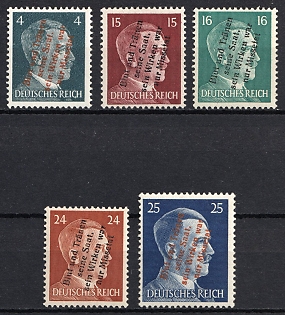 1945 Muhlberg (Elbe), Germany Local Post, Unofficial Issue, Unauthorized Overprints