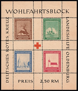 1948 Oldenburg, Germany Local Post, Unofficial Issue, Souvenir Sheet