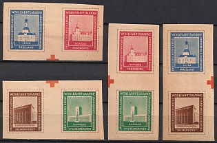 1948 Oldenburg, Germany Local Post, Unofficial Issue, Imperforate Se-tenants