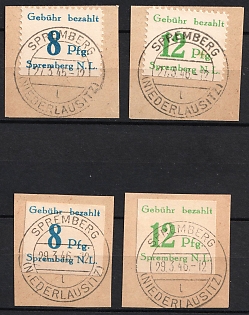 1946 Spremberg (Lower Lusatia) on pieces, Germany Local Post, Unofficial Issue, Complete Sets