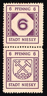 1945 Niesky (Oberlausitz), Germany Local Post, Se-tenant
