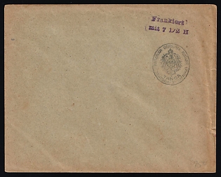 1916 German East Africa, German Colonies, Germany, Tanga Emergency Issue, 7.5h Violet Handstamped Postage Imprint on Private Envelope, Official Seal 'Imperial German Post Office Tanga (German East Africa)'