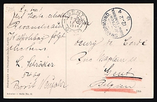 1913 (12 Dec) 'Street in Omaruru' German South West Africa, Kaiser’s Yacht, German Colonies, Germany, Picture Postcard from Swakopmund to Ghent (Belgium) franked with 10pf