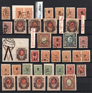 1920 Armenia, Third Issue, Russia, Civil War, Varieties of Overprint