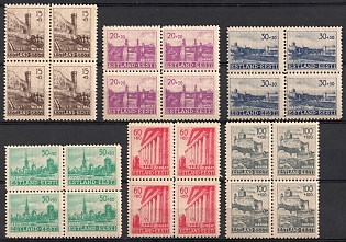1941 Estonia, German Occupation, Germany, Complete Set, Blocks of Four