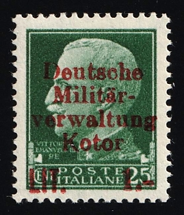 1944 1l Kotor, German Occupation of Bay of Montenegro