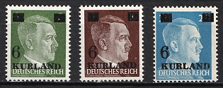 1945 Courland (Kurland), German Occupation, Germany, Complete Set, Signed
