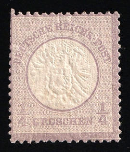 1872 1/4gr German Empire, Large Breast Plate, Germany