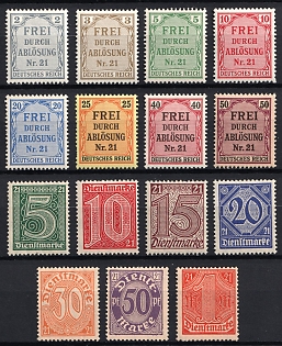 1903-20 German Empire, Weimar Republic, Germany, Official Stamps, Complete Sets