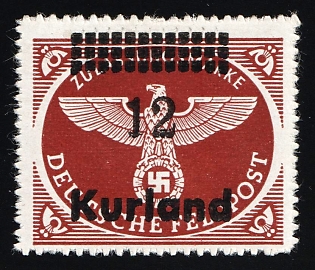 1945 12pf Courland (Kurland), German Occupation, Germany, Signed