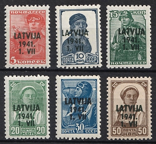 1941 Latvia, German Occupation, Germany, Complete Set