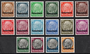 1940 Lorraine, German Occupation, Germany, Complete Set