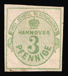 1863 3pf Hanover, German States, Germany