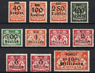 1923 Danzig Gdansk, Germany, Complete Set