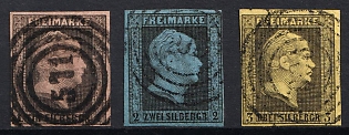 1850 Prussia, German States, Germany, Circular Postmarks