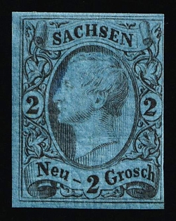 1855-63 2ngr Saxony, German States, Germany