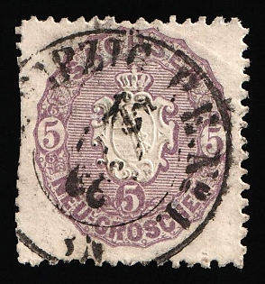 1866 5ngr Saxony, German States, Germany, Circular Datestamp