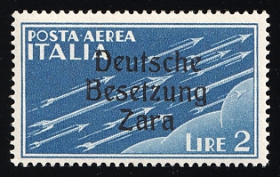 1943 2l Zadar, German Occupation, Germany, Signed
