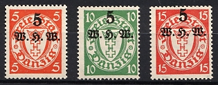 1934 Danzig Gdansk, Germany, Complete Set, Signed