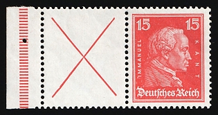 1927 15pf Weimar Republic, Germany, Se-tenant, Zusammendrucke