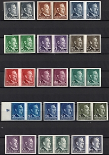 1941 General Government, Germany, Poland, Pairs, Imperforate