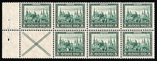 1930 Weimar Republic, Germany, Se-tenant, Zusammendrucke, Block